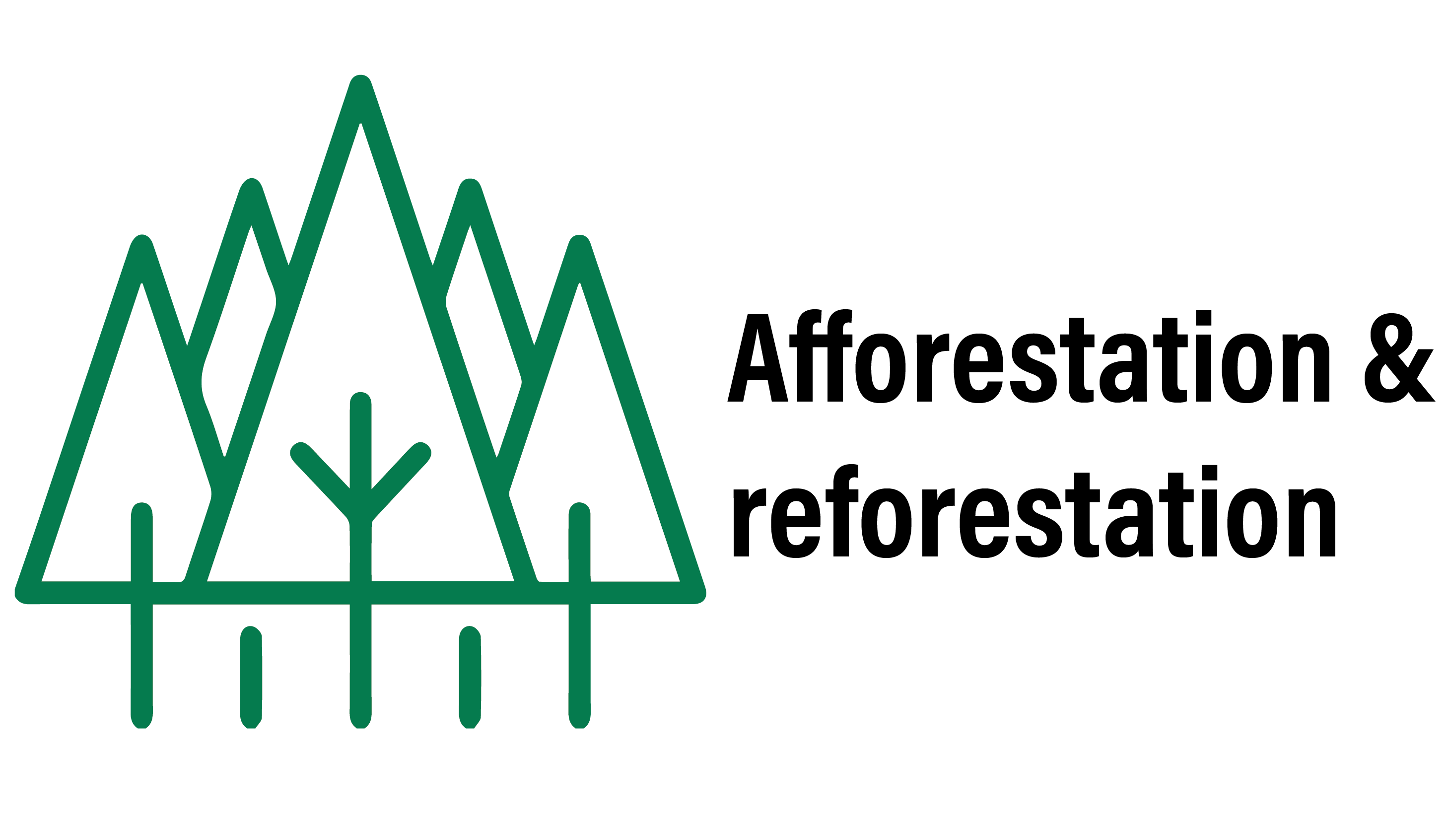 树木群代表植树造林和再造林